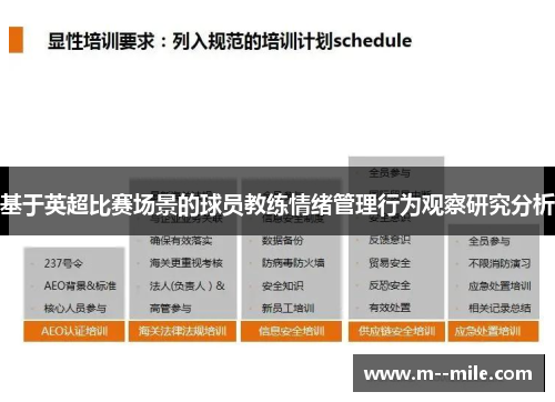 基于英超比赛场景的球员教练情绪管理行为观察研究分析